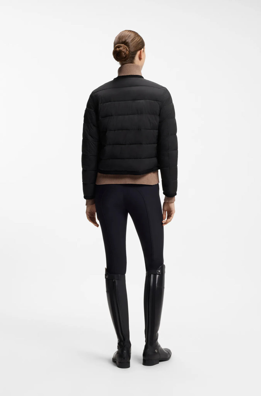 Black | Nora Petite Puffer Jacket, view 3