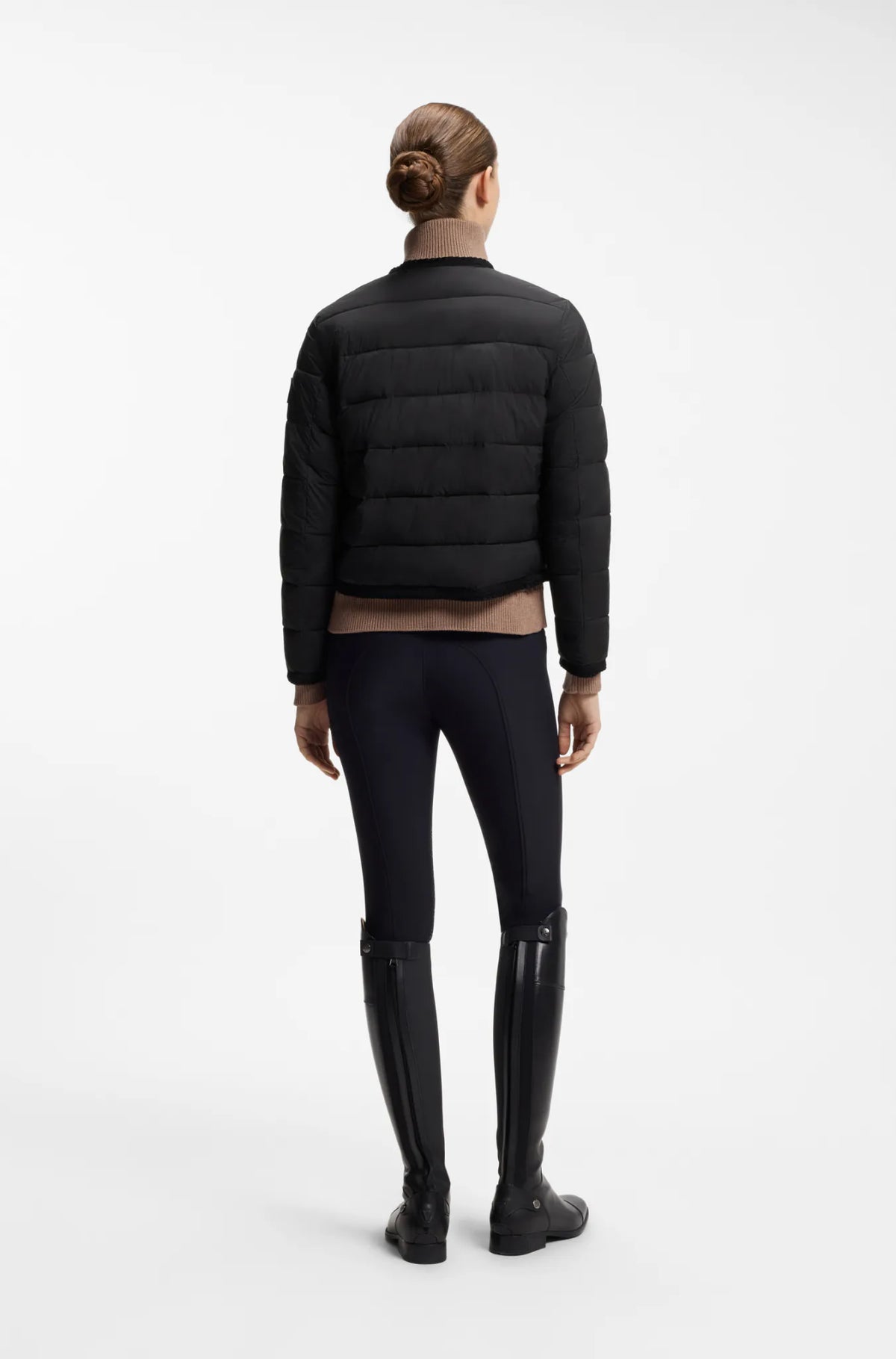Black | Nora Petite Puffer Jacket, view 3