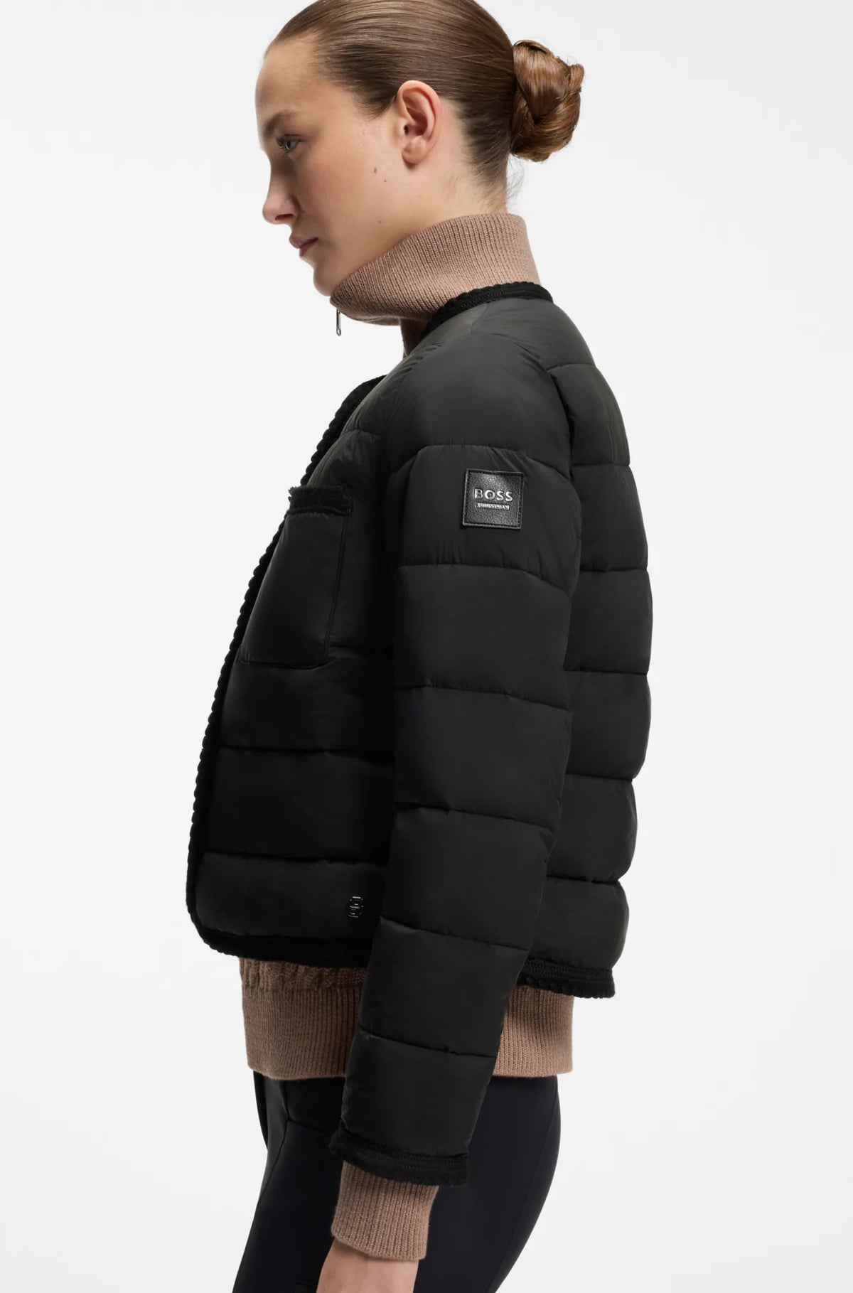 Black | Nora Petite Puffer Jacket, view 4
