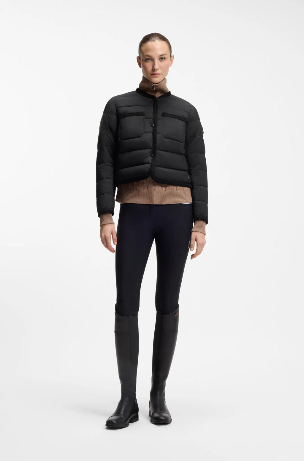 Black | Nora Petite Puffer Jacket, view 6