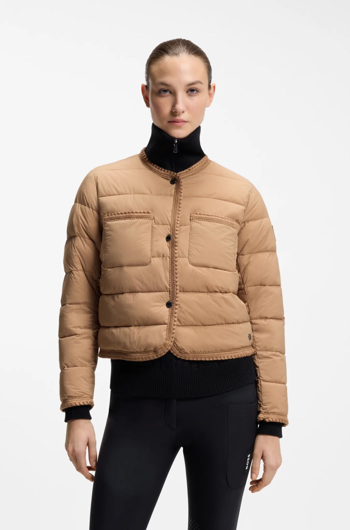 Camel | Nora Petite Puffer Jacket, view 2