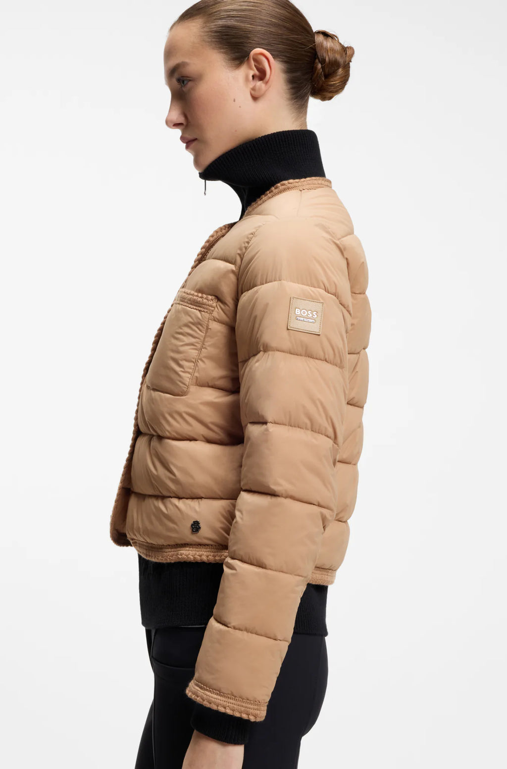Camel | Nora Petite Puffer Jacket, view 4
