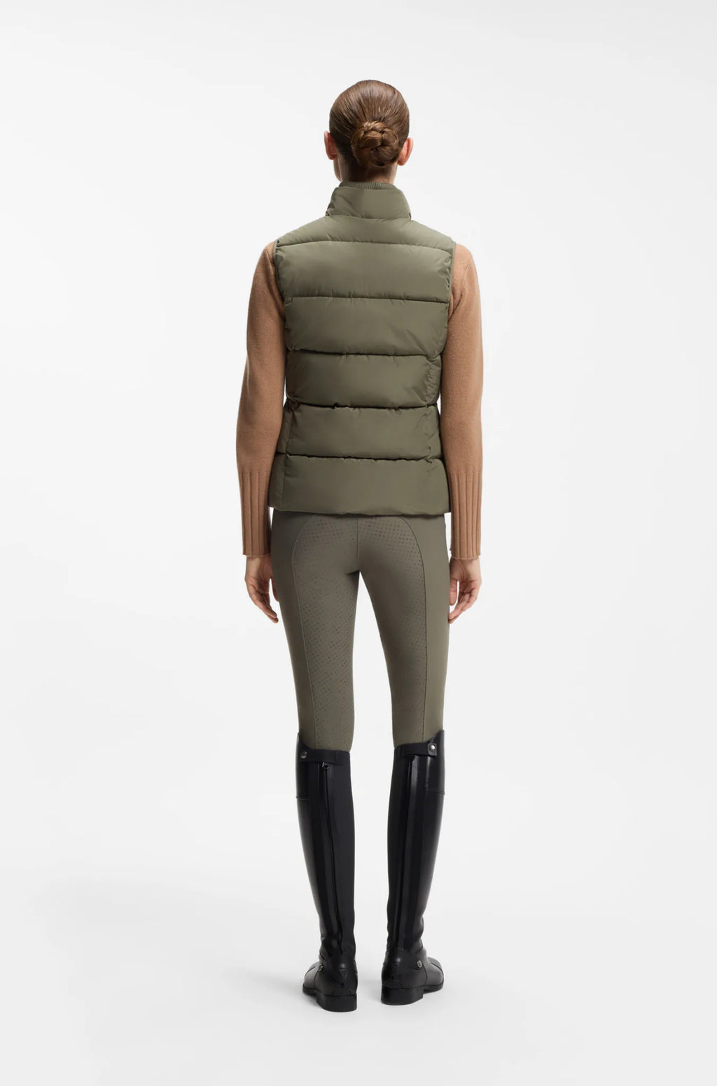Tea Leaf | Viola Knitted Puffer Vest, view 5