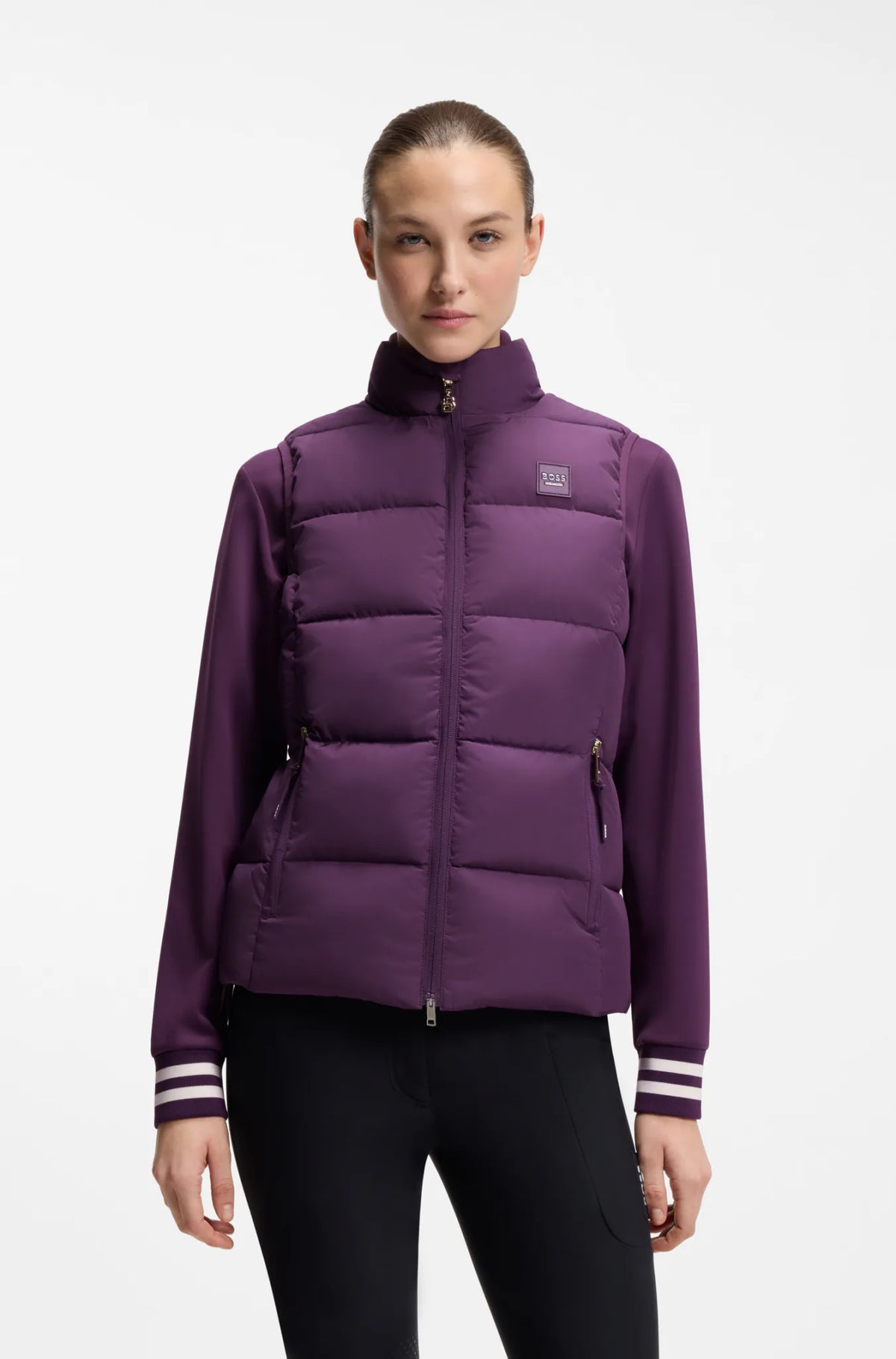 Deep Purple | Viola Knitted Puffer Vest, view 2