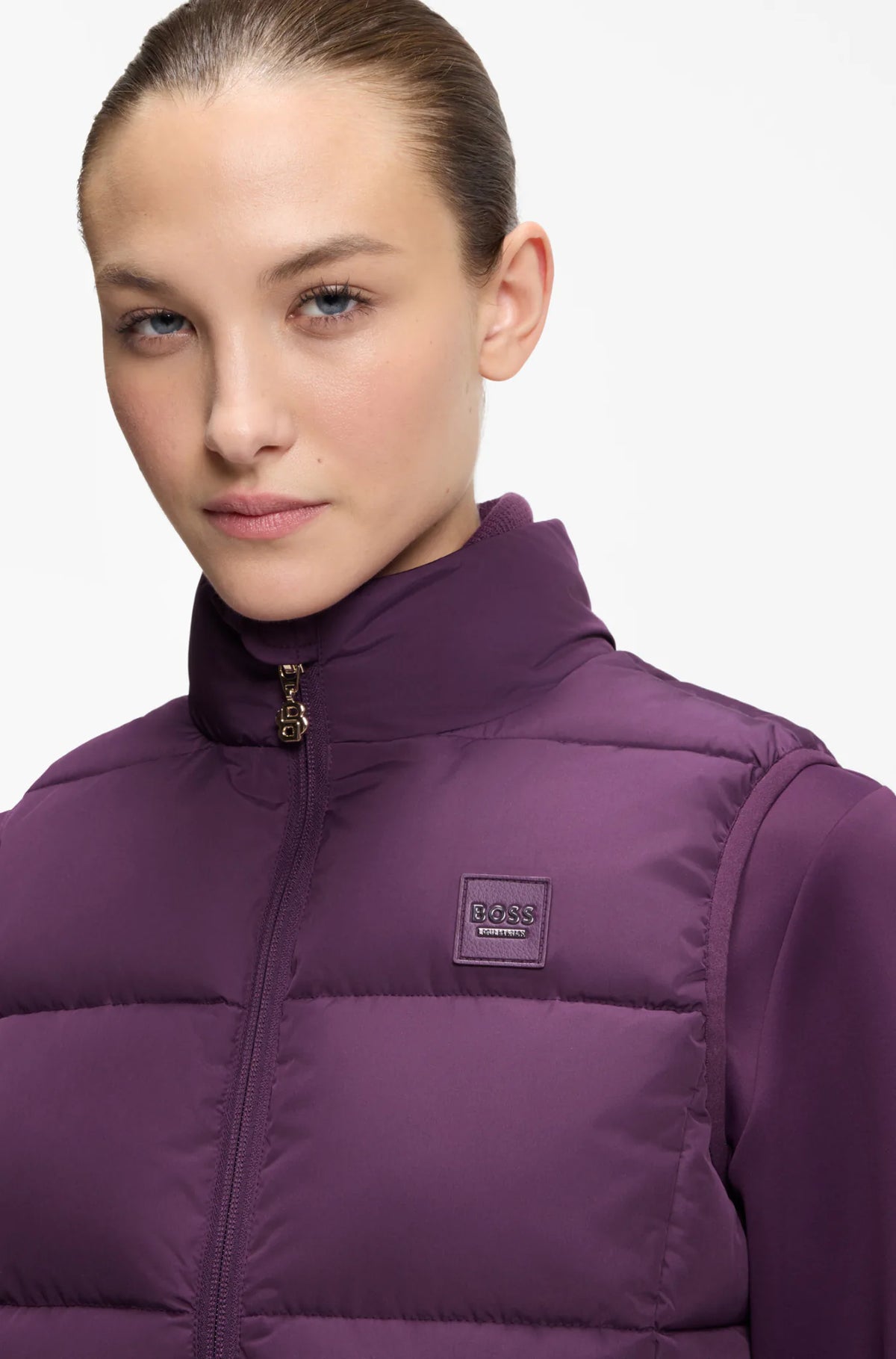 Deep Purple | Viola Knitted Puffer Vest, view 4