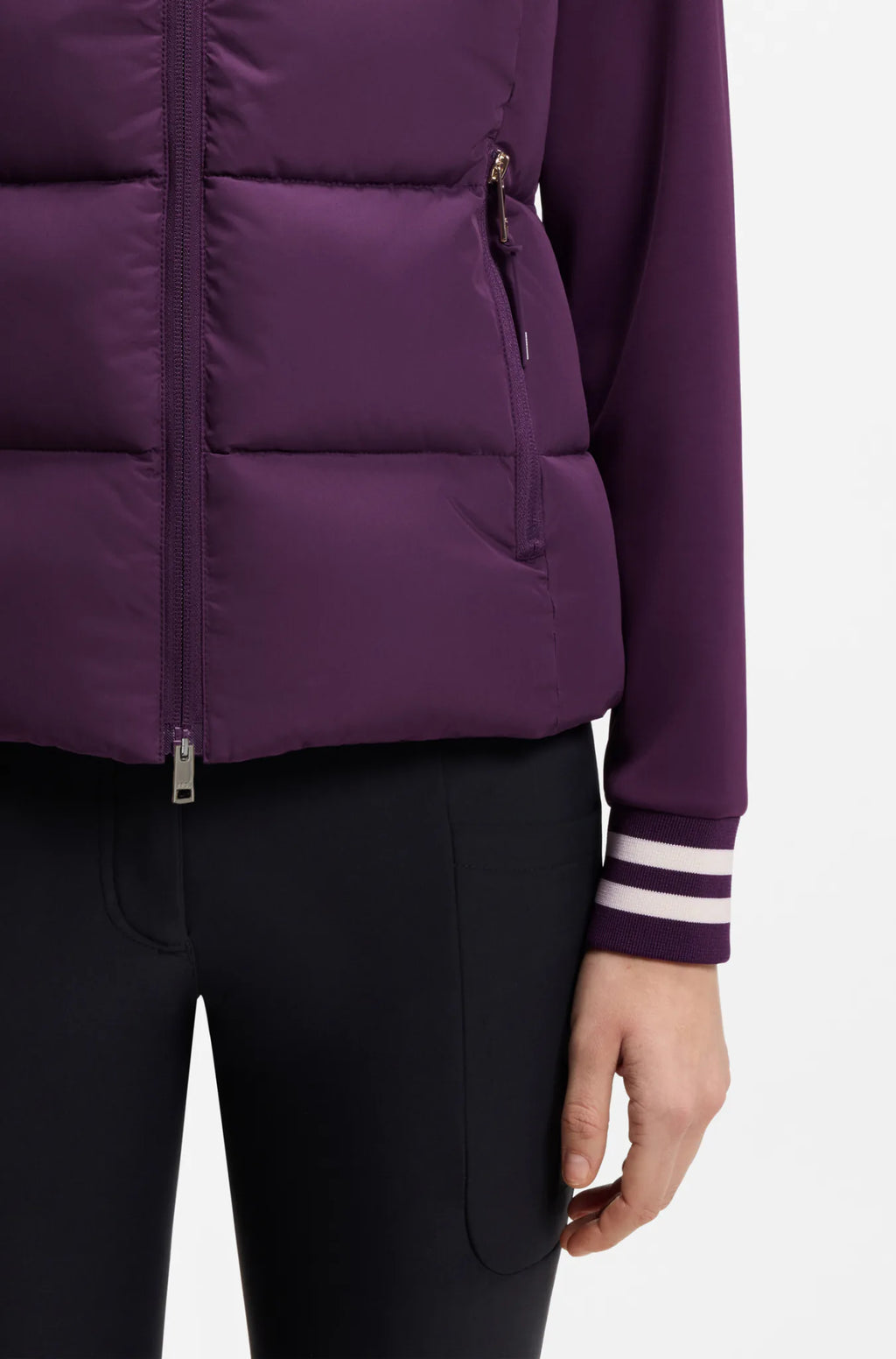 Deep Purple | Viola Knitted Puffer Vest, view 6