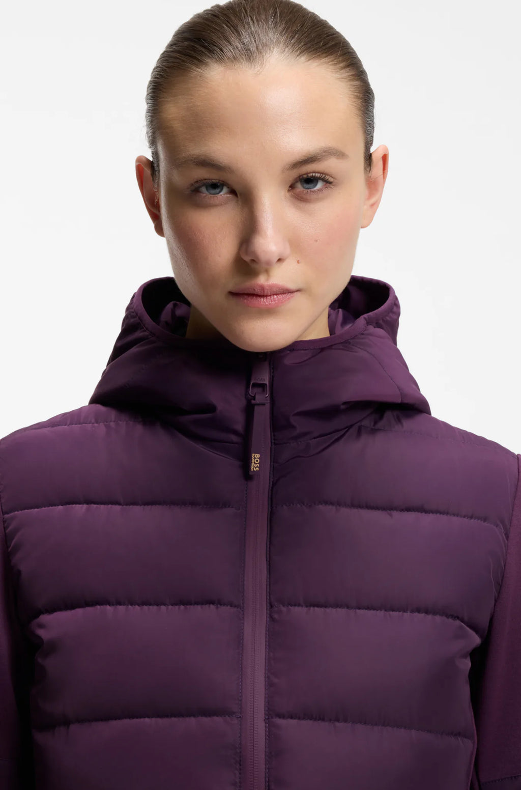 Deep Purple | Jessy Hybrid Puffer Jacket, view 3