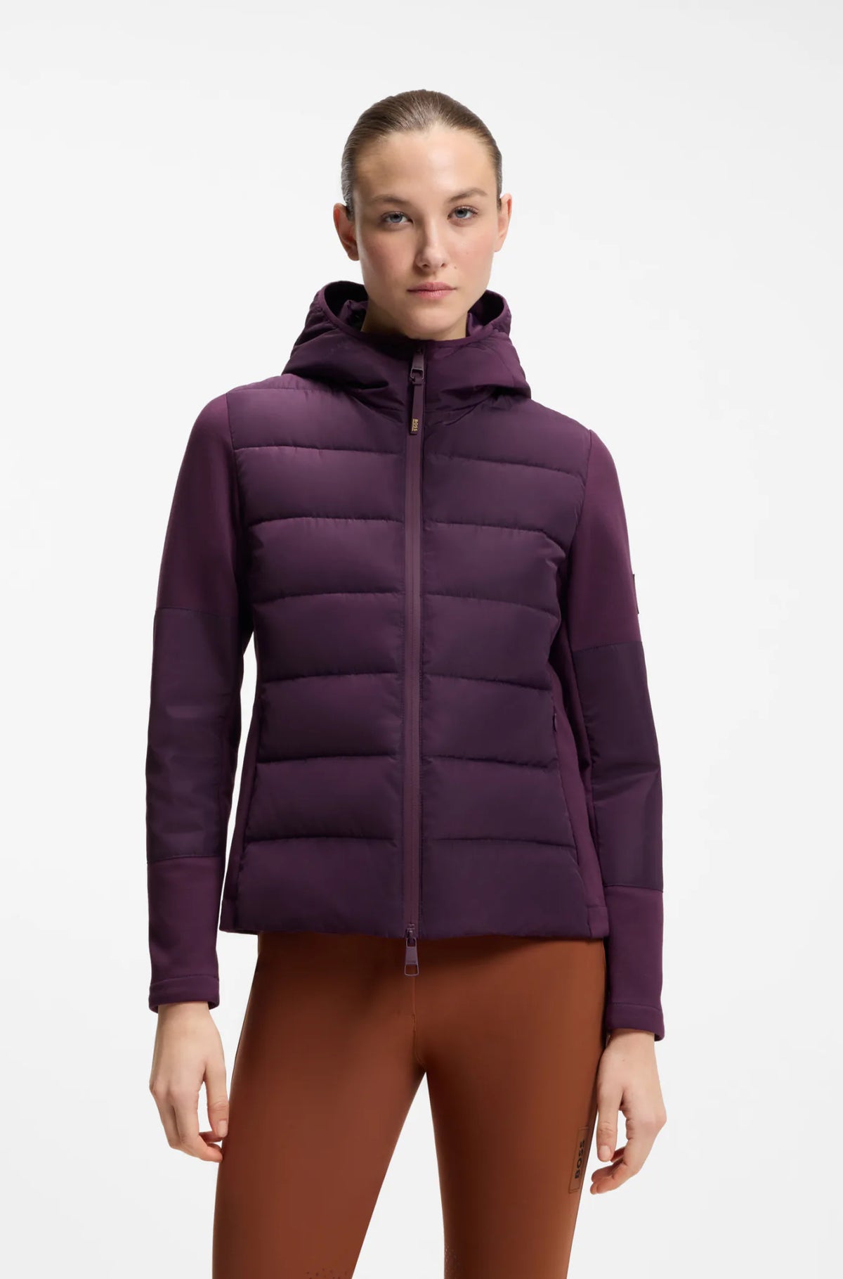Deep Purple | Jessy Hybrid Puffer Jacket, view 5