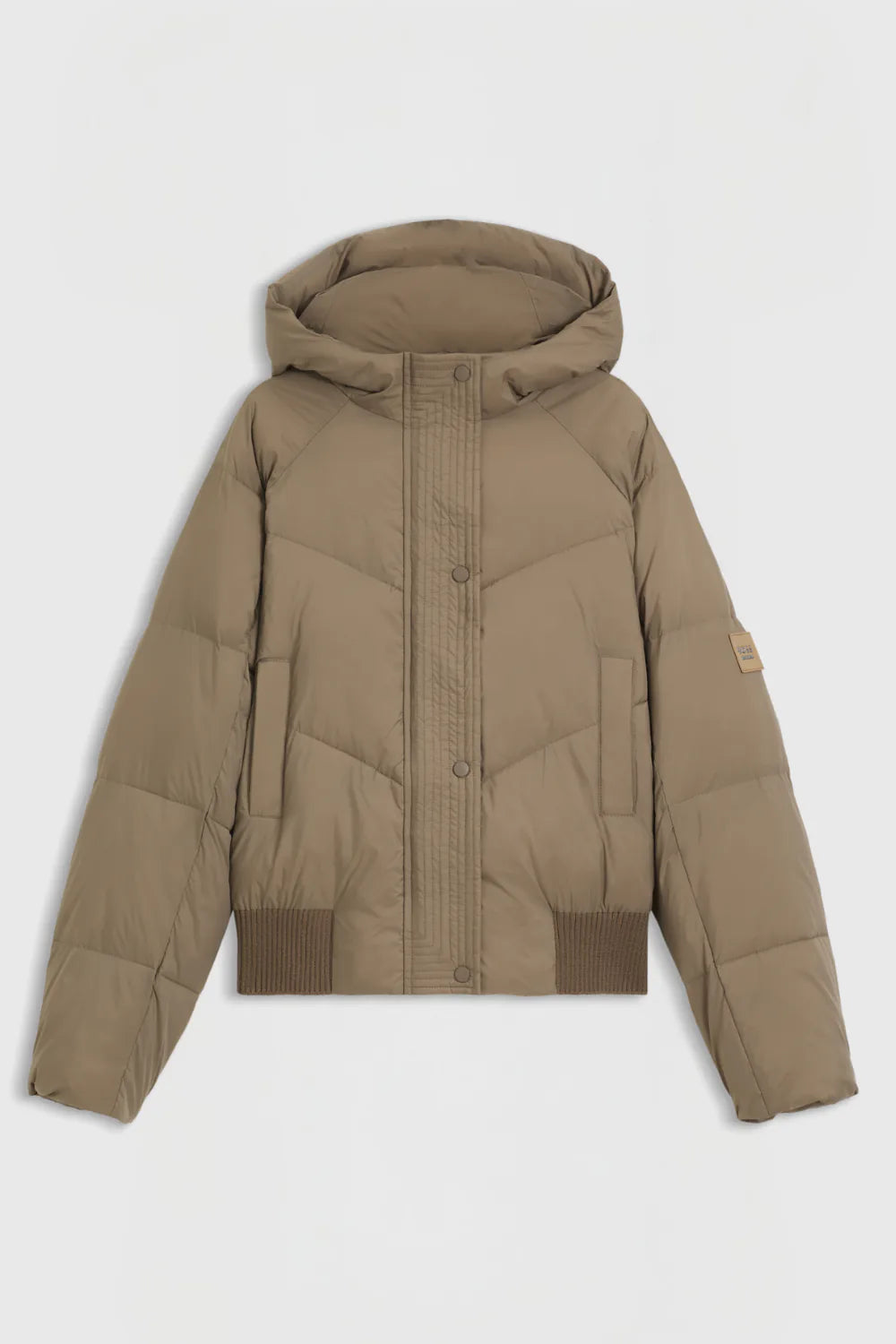 Walnut | Marsha Bomber Puffer Jacket, front