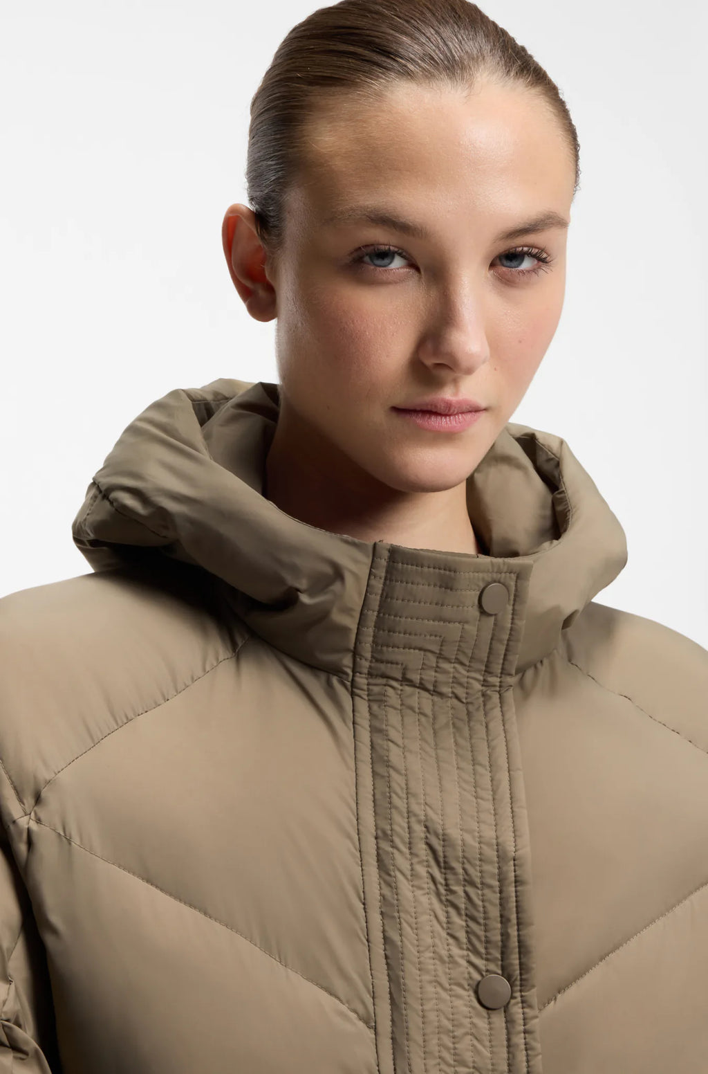 Walnut | Marsha Bomber Puffer Jacket, view 5