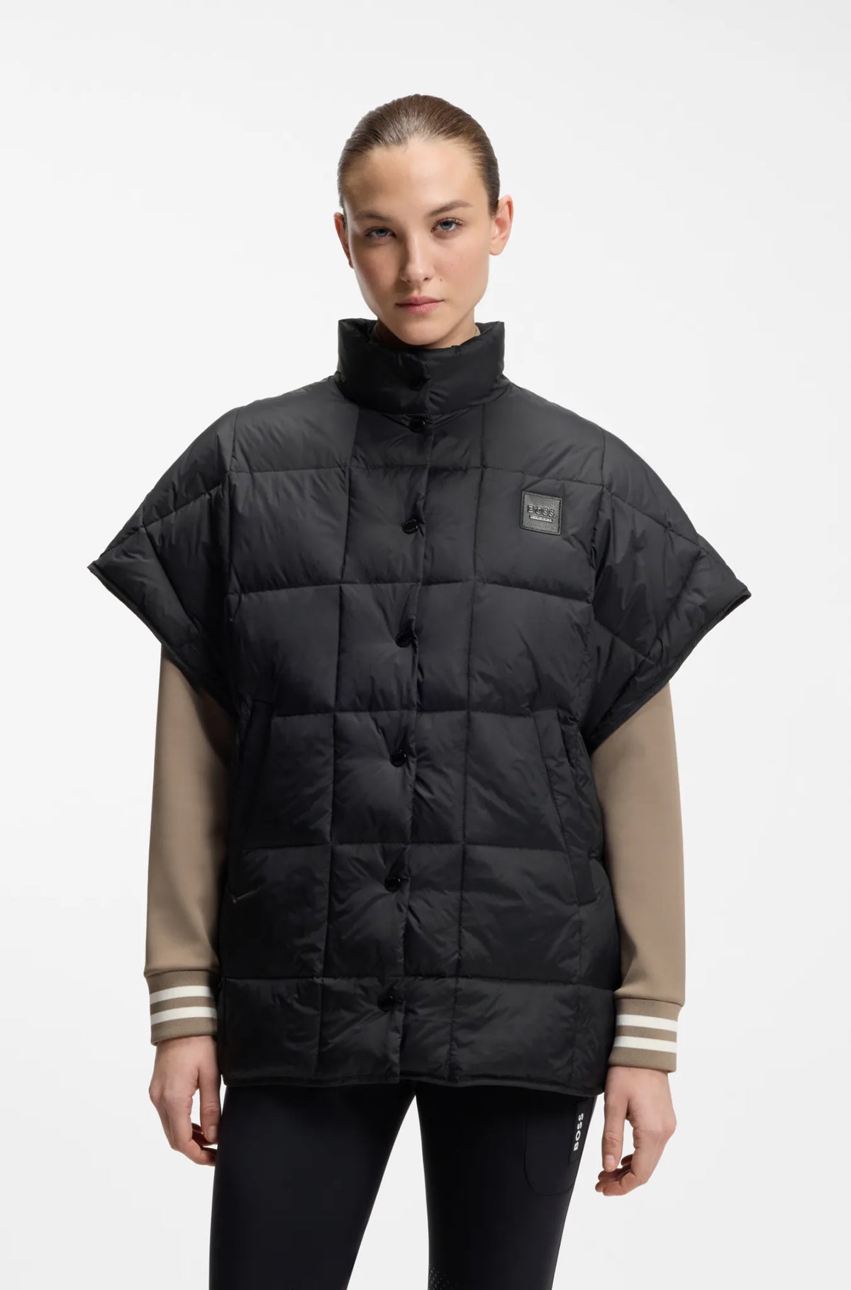 Black | Demi Down Cape, view 2