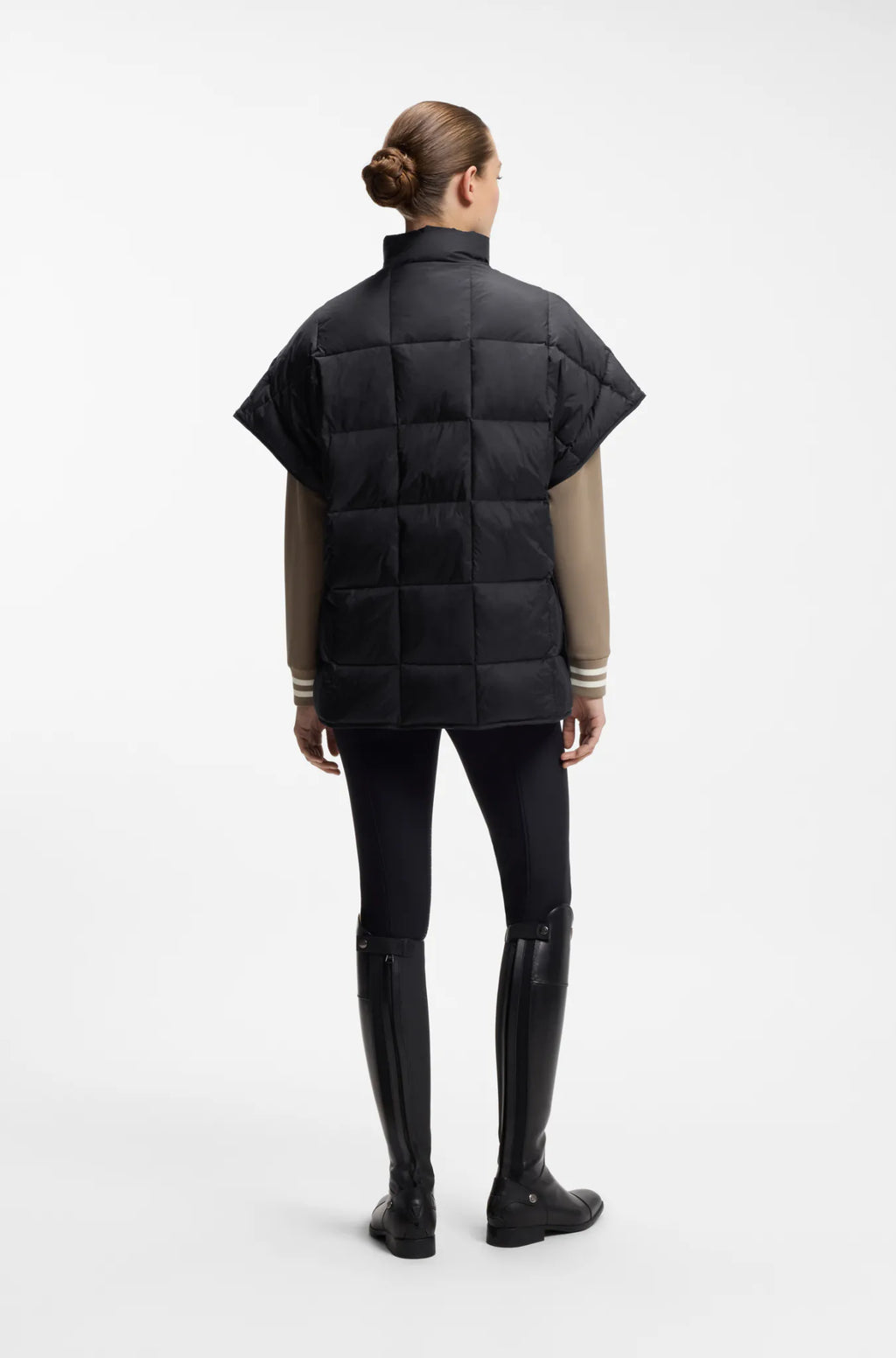 Black | Demi Down Cape, view 3