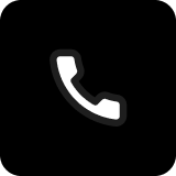 Phone icon in black and white